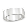 Thumbnail Image 1 of 7.0mm Flat Square-Edged Wedding Band in 14K White Gold