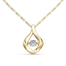 Unstoppable Love™ 0.50 CT. Diamond Solitaire Flame Pendant in 10K Gold