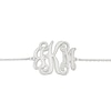 Thumbnail Image 0 of Scroll Monogram Bracelet in Sterling Silver (3 Initials) - 7.5"