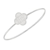 Thumbnail Image 0 of Clover Scroll Monogram Slip-On Bangle in Sterling Silver (3 Initials)