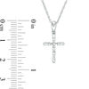 Thumbnail Image 2 of Diamond Accent Cross Pendant in 10K White Gold