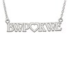 Thumbnail Image 1 of Couple's Monogram with Heart Necklace in Sterling Silver (6 Initials)
