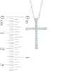 Thumbnail Image 1 of 0.18 CT. T.W. Diamond Cross Pendant in 10K White Gold