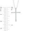Thumbnail Image 2 of 0.18 CT. T.W. Diamond Cross Pendant in 10K White Gold