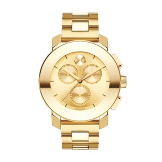 Ladies' Movado Bold® Chronograph Gold-Tone Watch with Gold-Tone Dial (Model: 3600358)