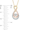 Thumbnail Image 1 of Unstoppable Love™ 0.09 CT. T.W. Composite Diamond Infinity Drop Pendant in 10K Tri-Tone Gold