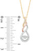 Thumbnail Image 1 of Unstoppable Love™ 0.11 CT. T.W. Composite Diamond Swirl Pendant in 10K Tri-Tone Gold