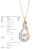 Thumbnail Image 1 of Unstoppable Love™ 0.15 CT. T.W. Composite Diamond Double Row Infinity Pendant in 10K Tri-Tone Gold