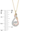 Thumbnail Image 2 of Unstoppable Love™ 0.15 CT. T.W. Composite Diamond Double Row Infinity Pendant in 10K Tri-Tone Gold