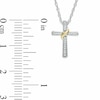 Thumbnail Image 2 of Diamond Accent Wrap Around Cross Pendant in 10K Two-Tone Gold