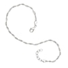 Thumbnail Image 1 of Polished Bead and Snake Chain Wrapped Anklet in Sterling Silver - 10"