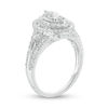 Thumbnail Image 1 of 0.95 CT. T.W. Marquise Diamond Double Frame Split Shank Engagement Ring in 14K White Gold