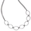 Double Oval Link Multi-Strand Necklace in Sterling Silver - 19"