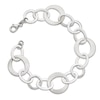 Thumbnail Image 0 of Brushed Flat Circular Link Bracelet in Sterling Silver - 8.0"
