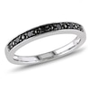 Thumbnail Image 0 of 0.11 CT. T.W. Black Diamond Band in Sterling Silver