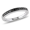 Thumbnail Image 1 of 0.11 CT. T.W. Black Diamond Band in Sterling Silver