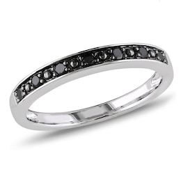 0.11 CT. T.W. Black Diamond Band in Sterling Silver