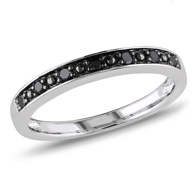 0.11 CT. T.W. Black Diamond Band in Sterling Silver|Peoples Jewellers