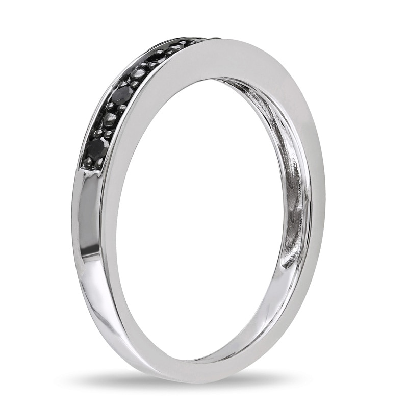 0.11 CT. T.W. Black Diamond Band in Sterling Silver