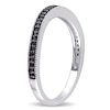Thumbnail Image 2 of 0.14 CT. T.W. Black Diamond Curved Vintage-Style Band in Sterling Silver