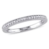 Thumbnail Image 0 of 0.13 CT. T.W. Diamond Vintage-Style Wedding Band in Sterling Silver