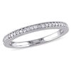 Thumbnail Image 1 of 0.13 CT. T.W. Diamond Vintage-Style Wedding Band in Sterling Silver
