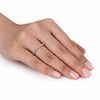 Thumbnail Image 4 of 0.13 CT. T.W. Diamond Vintage-Style Wedding Band in Sterling Silver