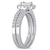 Thumbnail Image 1 of 1.17 CT. T.W. Radiant-Cut Diamond Oval Frame Bridal Set in 14K White Gold