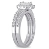 Thumbnail Image 2 of 1.17 CT. T.W. Radiant-Cut Diamond Oval Frame Bridal Set in 14K White Gold