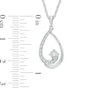 0.05 CT. T.W. Diamond Cradle Pendant in Sterling Silver