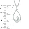 Thumbnail Image 2 of 0.05 CT. T.W. Diamond Cradle Pendant in Sterling Silver