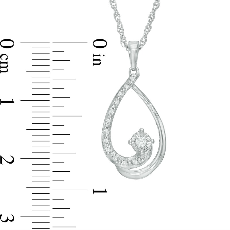 0.05 CT. T.W. Diamond Cradle Pendant in Sterling Silver|Peoples Jewellers