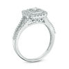 Thumbnail Image 1 of 0.50 CT. T.W. Baguette and Round Composite Diamond Square Frame Ring in 10K White Gold