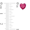 Thumbnail Image 3 of Heart-Shaped Lab-Created Ruby and Diamond Accent Pendant and Stud Earrings Set in Sterling Silver