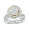 Thumbnail Image 0 of 1.72 CT. T.W. Composite Diamond Double Frame Bridal Set in 10K Two-Tone Gold