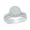 Thumbnail Image 1 of 1.58 CT. T.W. Composite Diamond Frame Bridal Set in 14K Two-Tone Gold