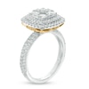 Thumbnail Image 1 of 2.00 CT. T.W. Composite Diamond Frame Engagement Ring in 14K Two-Tone Gold