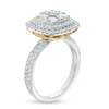 Thumbnail Image 2 of 2.00 CT. T.W. Composite Diamond Frame Engagement Ring in 14K Two-Tone Gold