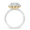Thumbnail Image 2 of 2.00 CT. T.W. Composite Diamond Frame Engagement Ring in 14K Two-Tone Gold
