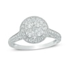 Thumbnail Image 0 of 1.25 CT. T.W. Composite Diamond Frame Vintage-Style Engagement Ring in 14K White Gold