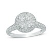 Thumbnail Image 1 of 1.25 CT. T.W. Composite Diamond Frame Vintage-Style Engagement Ring in 14K White Gold