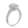 Thumbnail Image 2 of 1.25 CT. T.W. Composite Diamond Frame Vintage-Style Engagement Ring in 14K White Gold
