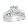 Thumbnail Image 1 of 0.75 CT. T.W. Diamond Frame Bridal Set in 14K White Gold