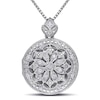 Thumbnail Image 0 of Diamond Accent Vintage-Style Frame Flower Locket in Sterling Silver