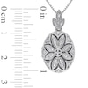 Thumbnail Image 2 of Diamond Accent Oval Vintage-Style Flower Locket in Sterling Silver