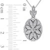 Thumbnail Image 3 of Diamond Accent Oval Vintage-Style Flower Locket in Sterling Silver