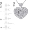 Thumbnail Image 2 of Diamond Accent Vintage-Style Beaded Double Heart Locket in Sterling Silver