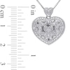 Thumbnail Image 2 of Diamond Accent Vintage-Style Beaded Double Heart Locket in Sterling Silver