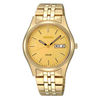 Thumbnail Image 1 of Men's Seiko Solar Gold-Tone Watch with Champagne Dial (Model: SNE036)
