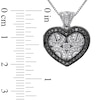 Thumbnail Image 2 of Black Diamond Accent Vintage-Style Beaded Heart Frame Locket in Sterling Silver